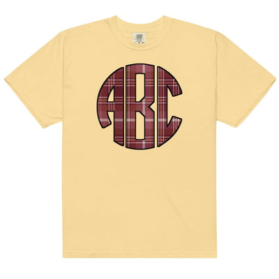 Monogrammed 'Plaid' Big Print T-Shirt - United Monograms