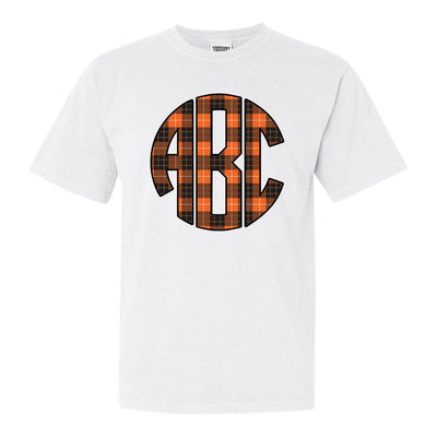Monogrammed 'Plaid' Big Print T-Shirt - United Monograms