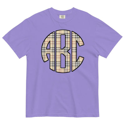 Monogrammed 'Plaid' Big Print T-Shirt - United Monograms