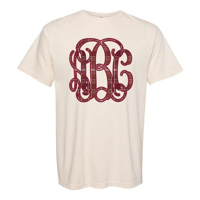 Monogrammed 'Plaid' Big Print T-Shirt - United Monograms
