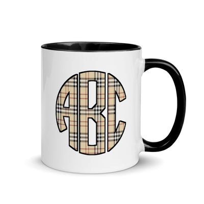 Monogrammed 'Plaid' Mug - United Monograms