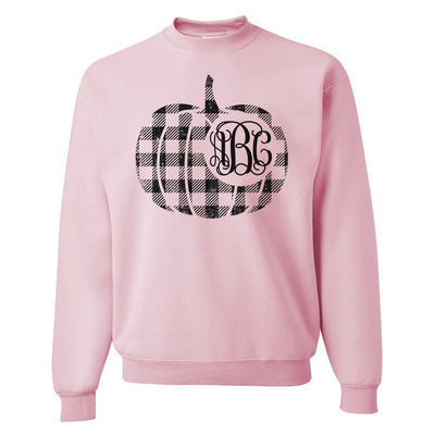 Monogrammed 'Plaid Pumpkin' Crewneck Sweatshirt - United Monograms
