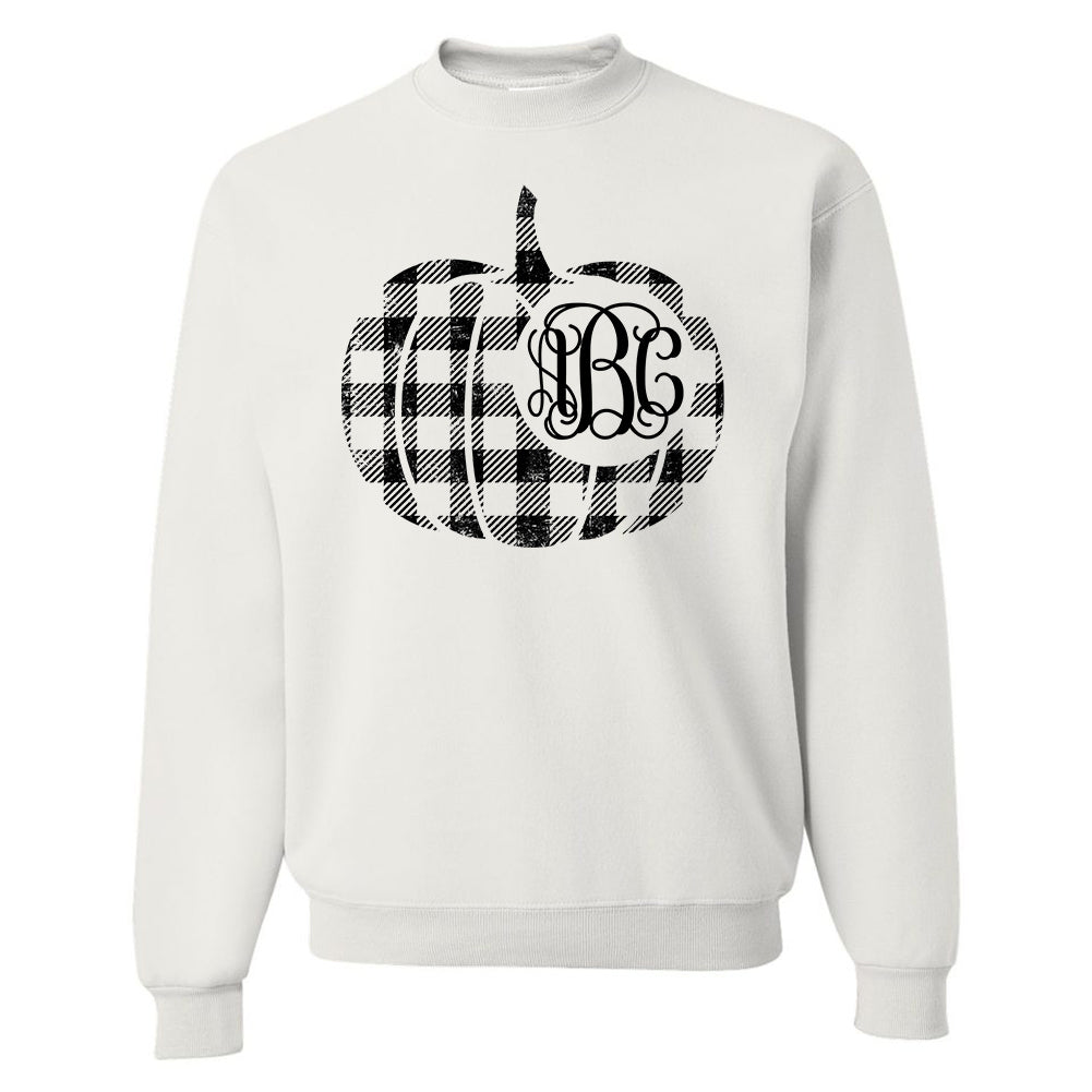 Monogrammed 'Plaid Pumpkin' Crewneck Sweatshirt - United Monograms