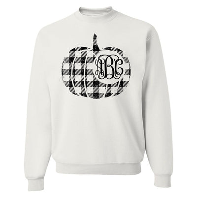 Monogrammed 'Plaid Pumpkin' Crewneck Sweatshirt - United Monograms