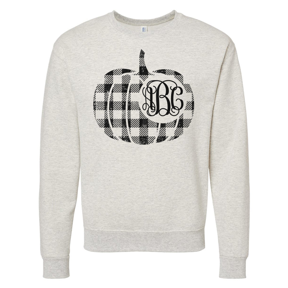 Monogrammed 'Plaid Pumpkin' Crewneck Sweatshirt - United Monograms