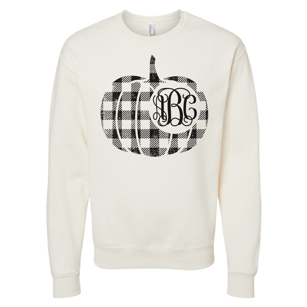 Monogrammed 'Plaid Pumpkin' Crewneck Sweatshirt - United Monograms
