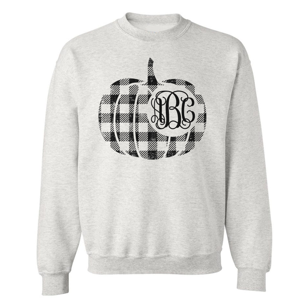 Monogrammed 'Plaid Pumpkin' Crewneck Sweatshirt - United Monograms
