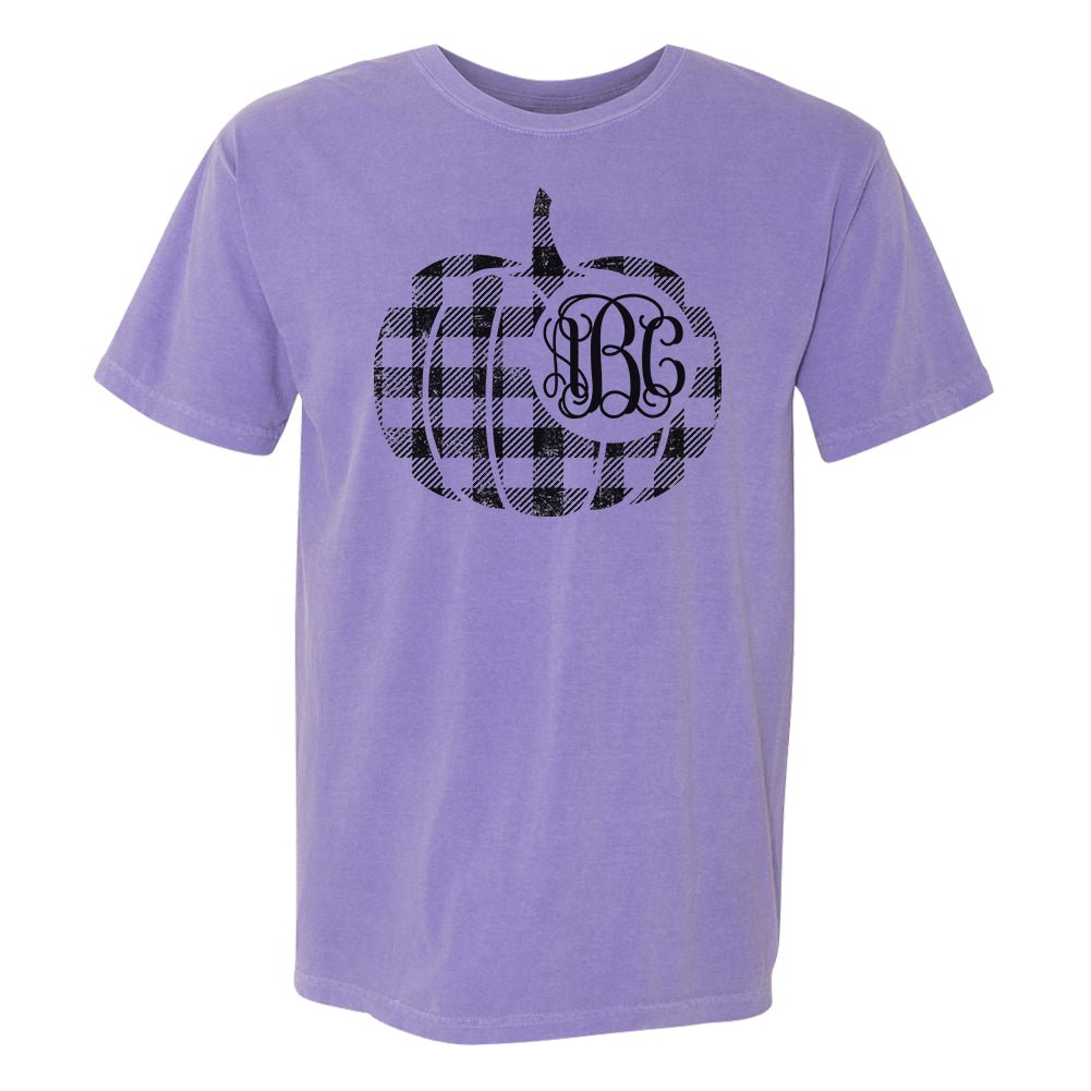 Monogrammed 'Plaid Pumpkin' T-Shirt - United Monograms