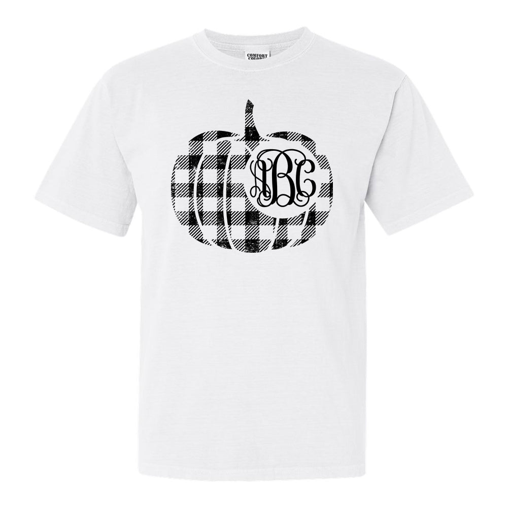 Monogrammed 'Plaid Pumpkin' T-Shirt - United Monograms