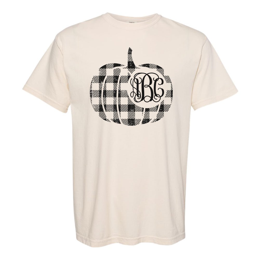 Monogrammed 'Plaid Pumpkin' T-Shirt - United Monograms
