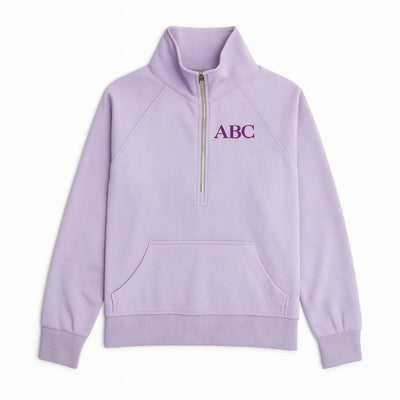 Monogrammed Pocket Quarter Zip Sweatshirt - United Monograms