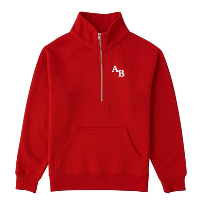 Monogrammed Pocket Quarter Zip Sweatshirt - United Monograms