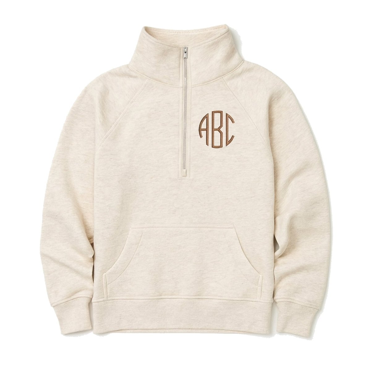Monogrammed Pocket Quarter Zip Sweatshirt - United Monograms