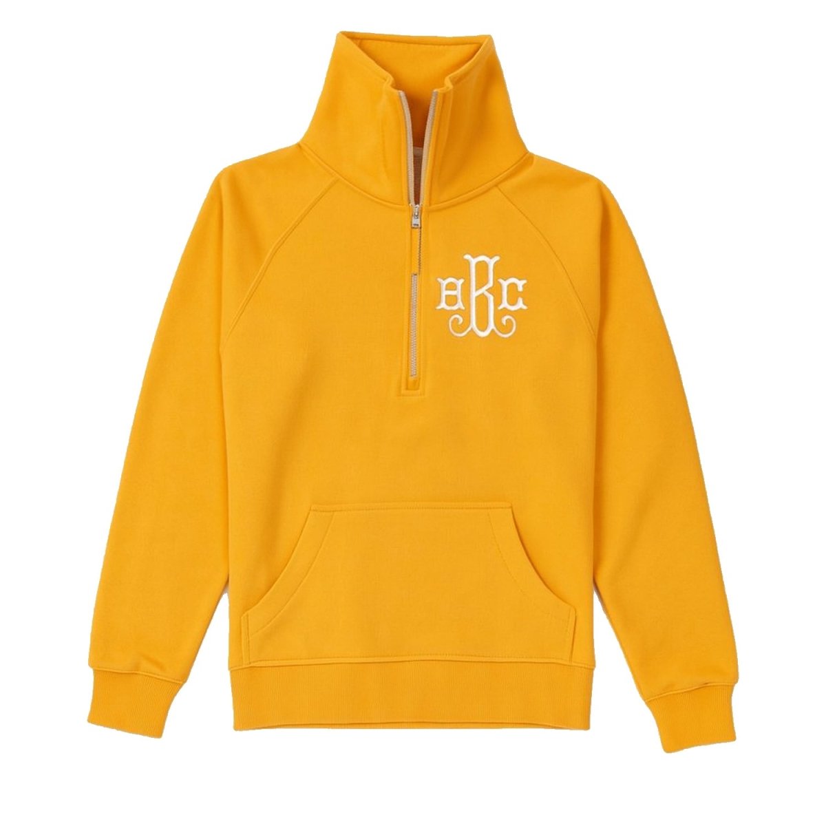 Monogrammed Pocket Quarter Zip Sweatshirt - United Monograms