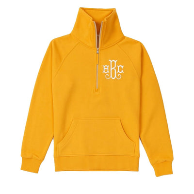 Monogrammed Pocket Quarter Zip Sweatshirt - United Monograms