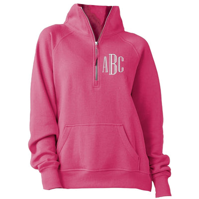 Monogrammed Pocket Quarter Zip Sweatshirt - United Monograms