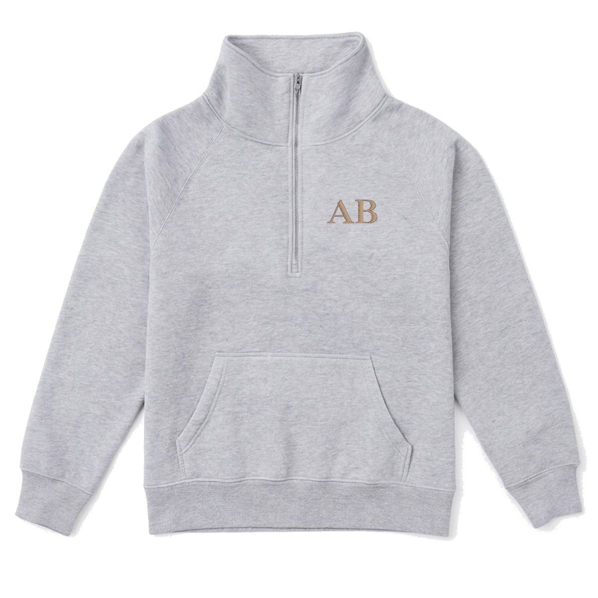 Monogrammed Pocket Quarter Zip Sweatshirt - United Monograms