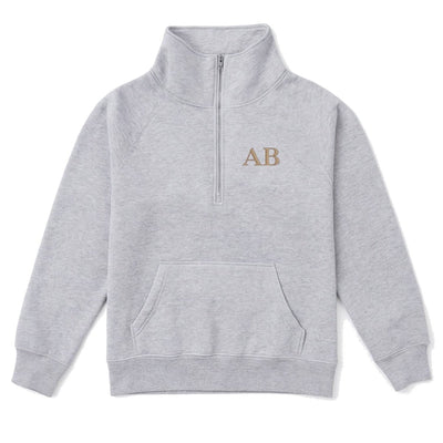 Monogrammed Pocket Quarter Zip Sweatshirt - United Monograms