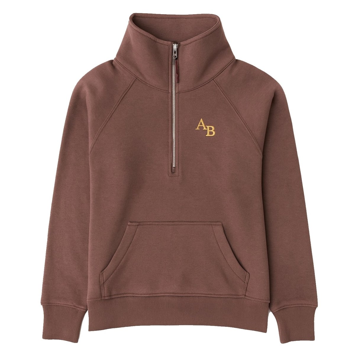 Monogrammed Pocket Quarter Zip Sweatshirt - United Monograms