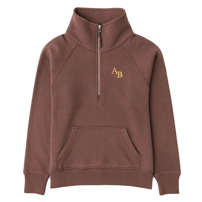 Monogrammed Pocket Quarter Zip Sweatshirt - United Monograms