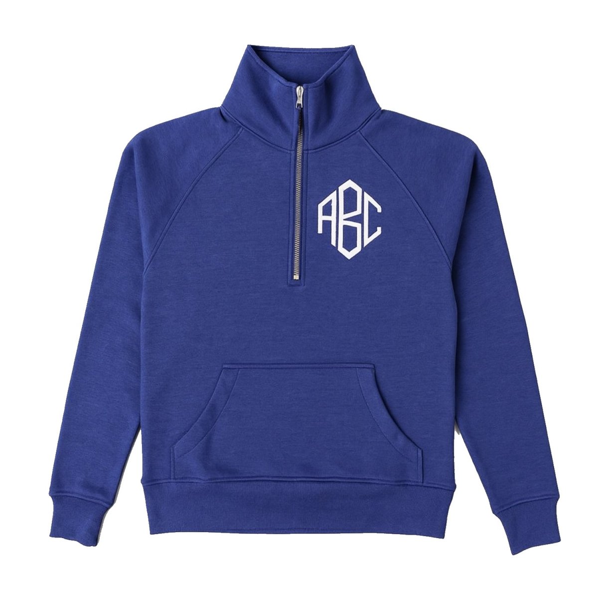 Monogrammed Pocket Quarter Zip Sweatshirt - United Monograms