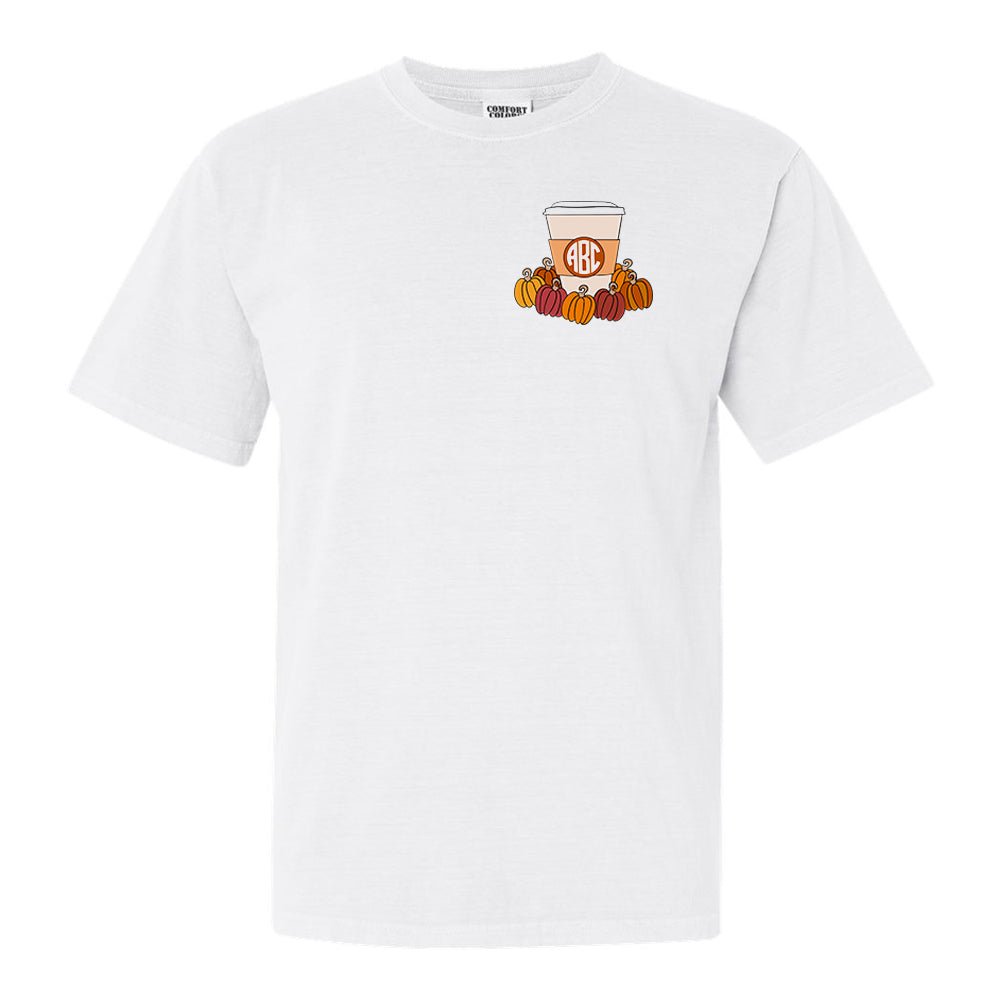 Monogrammed 'Pumpkin Coffee' T-Shirt - United Monograms