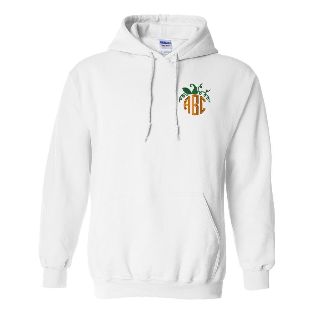Monogrammed Pumpkin Hooded Sweatshirt - United Monograms