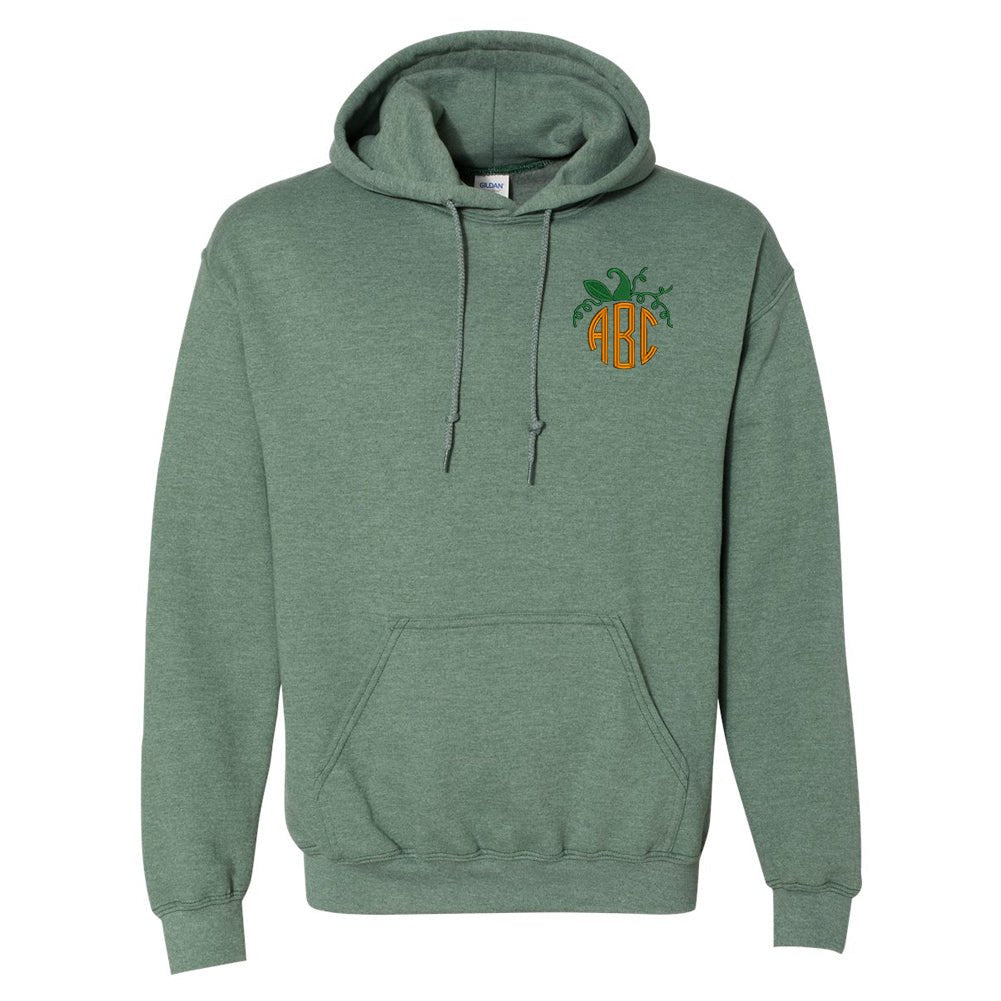 Monogrammed Pumpkin Hooded Sweatshirt - United Monograms