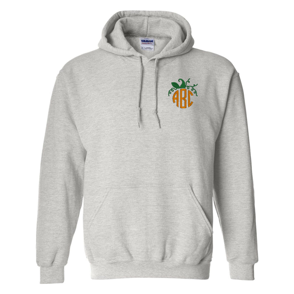 Monogrammed Pumpkin Hooded Sweatshirt - United Monograms