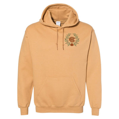 Monogrammed Pumpkin Leaves Hoodie - United Monograms