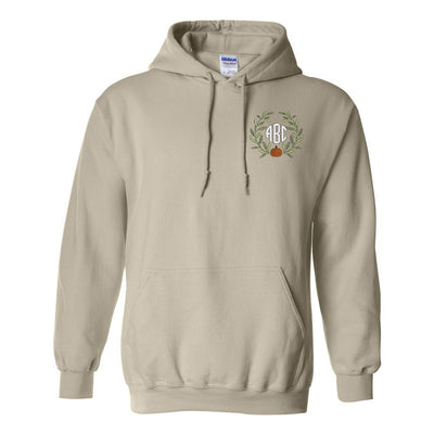 Monogrammed Pumpkin Leaves Hoodie - United Monograms