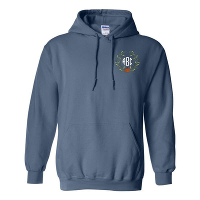 Monogrammed Pumpkin Leaves Hoodie - United Monograms