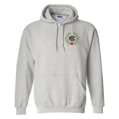 Monogrammed Pumpkin Leaves Hoodie - United Monograms