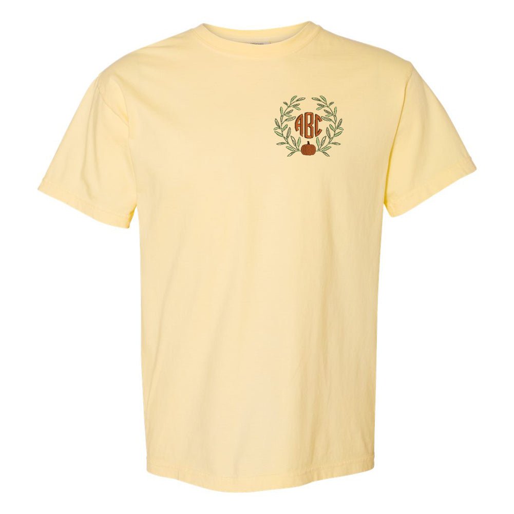 Monogrammed Pumpkin Leaves T-Shirt - United Monograms