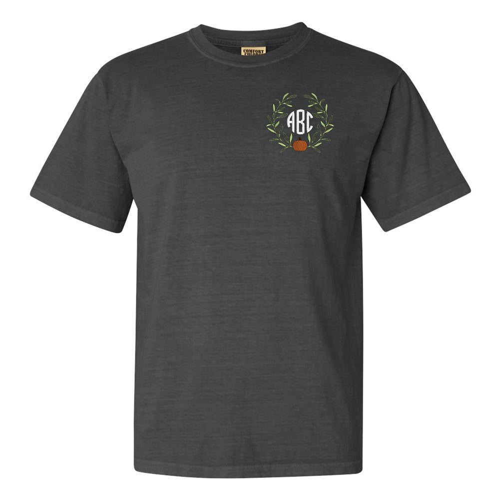 Monogrammed Pumpkin Leaves T-Shirt - United Monograms