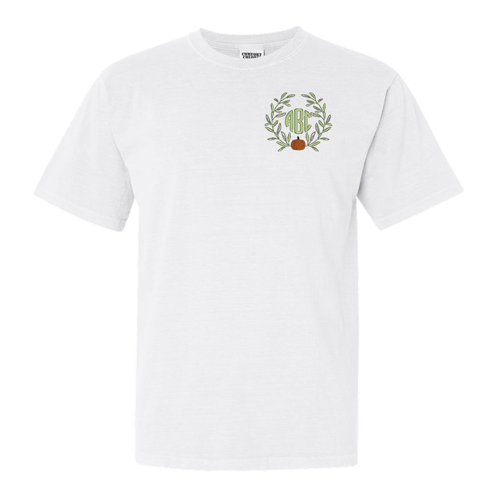 Monogrammed Pumpkin Leaves T-Shirt - United Monograms
