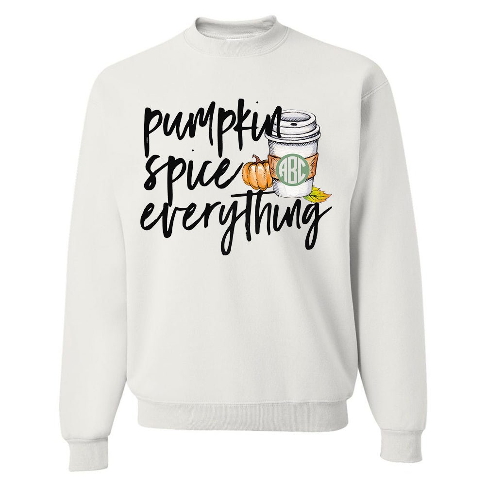 Monogrammed 'Pumpkin Spice Everything' Crewneck Sweatshirt - United Monograms