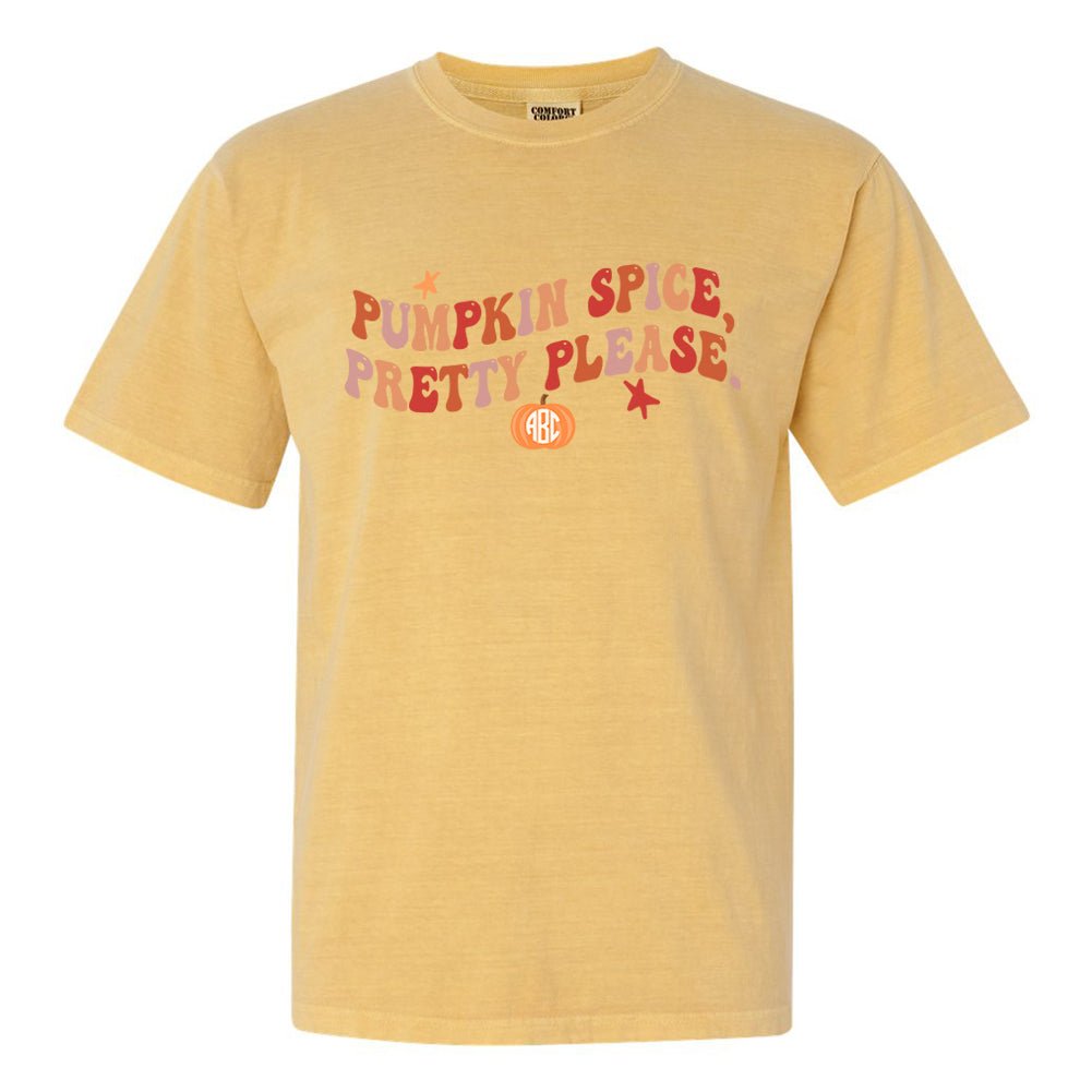 Monogrammed 'Pumpkin Spice, Pretty Please' T-Shirt - United Monograms