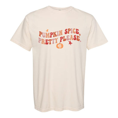 Monogrammed 'Pumpkin Spice, Pretty Please' T-Shirt - United Monograms