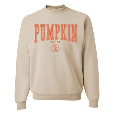 Monogrammed 'Pumpkin Spice Varsity' Crewneck Sweatshirt - United Monograms
