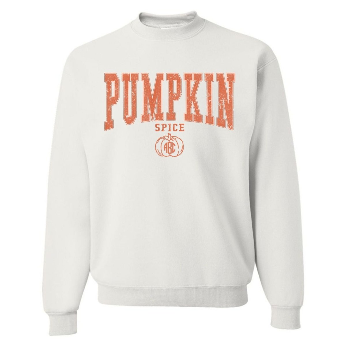 Monogrammed 'Pumpkin Spice Varsity' Crewneck Sweatshirt - United Monograms