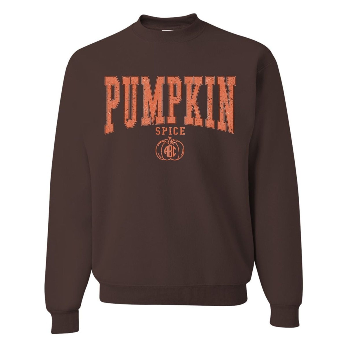 Monogrammed 'Pumpkin Spice Varsity' Crewneck Sweatshirt - United Monograms