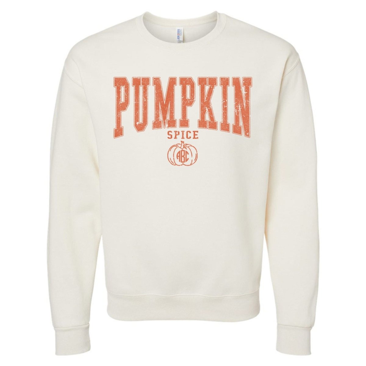 Monogrammed 'Pumpkin Spice Varsity' Crewneck Sweatshirt - United Monograms