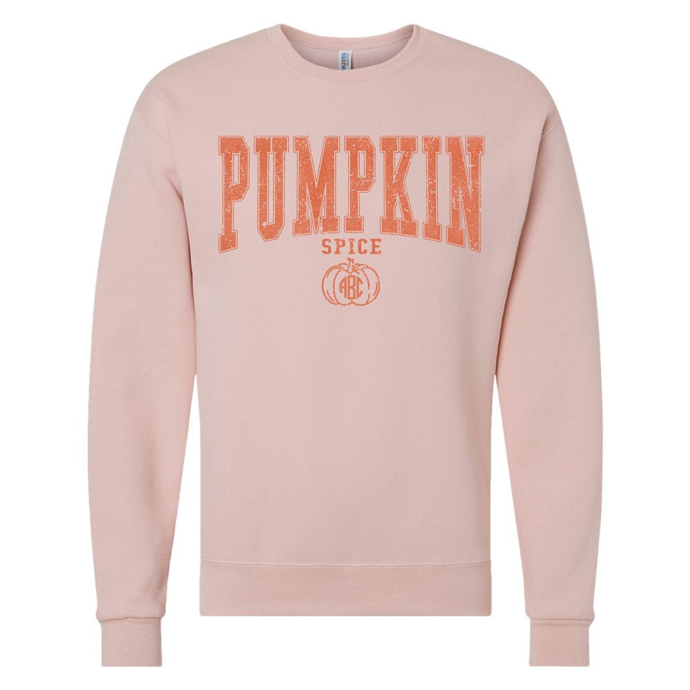 Monogrammed 'Pumpkin Spice Varsity' Crewneck Sweatshirt - United Monograms