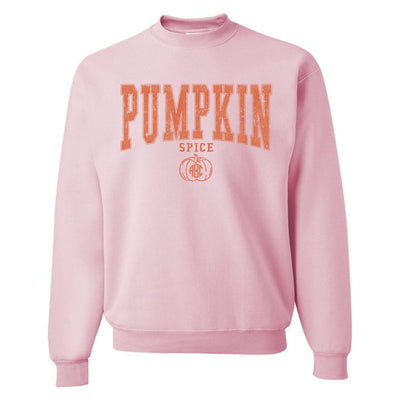 Monogrammed 'Pumpkin Spice Varsity' Crewneck Sweatshirt - United Monograms