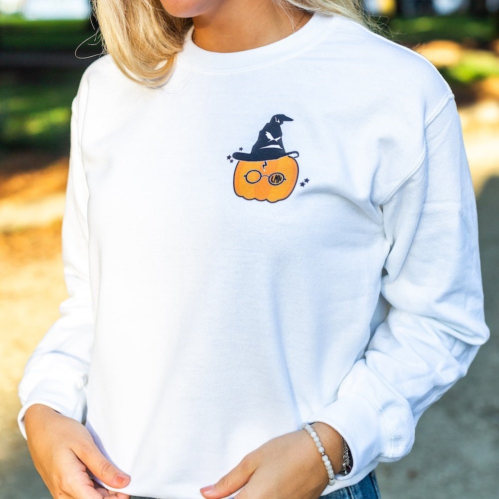 Monogrammed 'Pumpkin Wizard' Crewneck Sweatshirt - United Monograms
