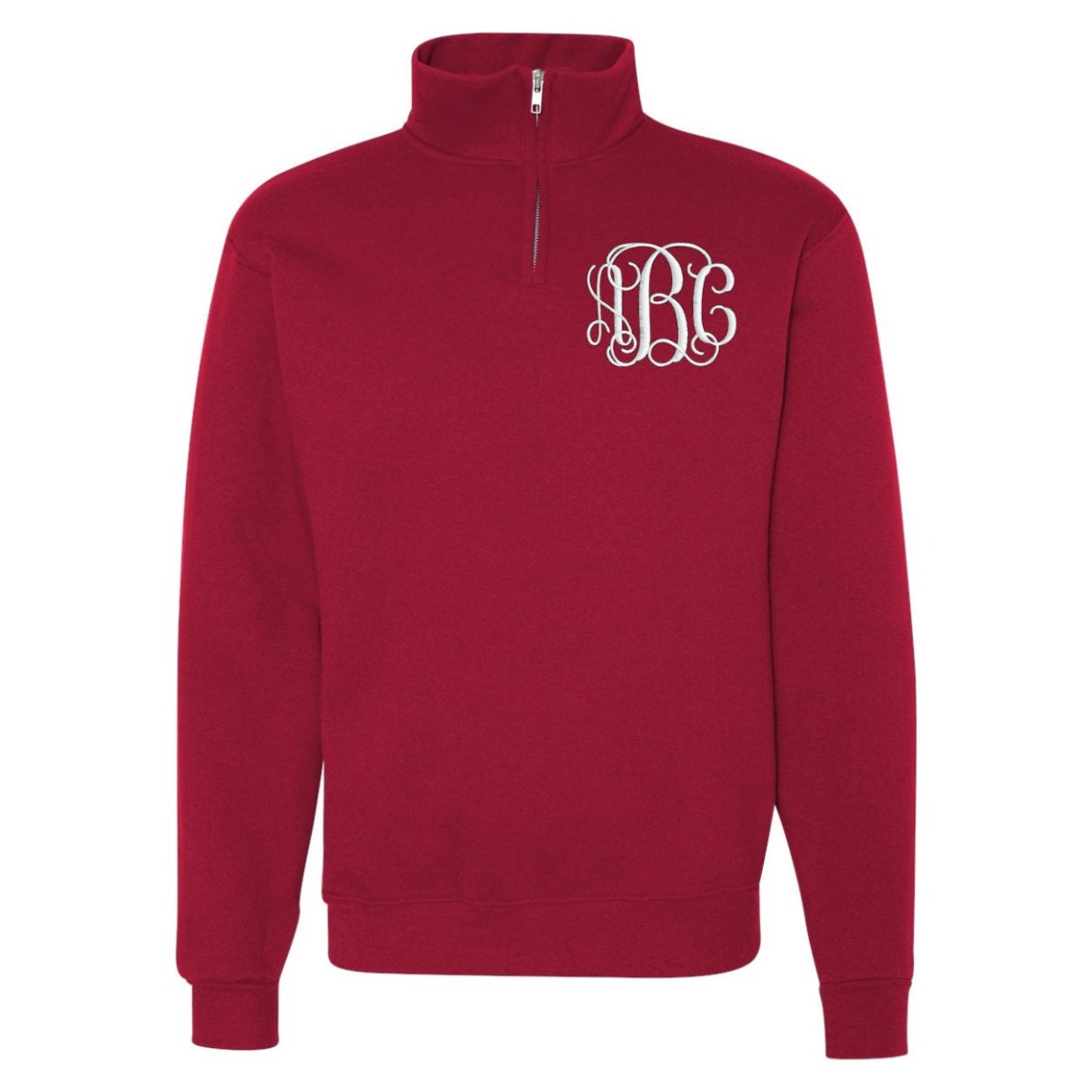 Monogrammed Quarter Zip Sweatshirt - United Monograms