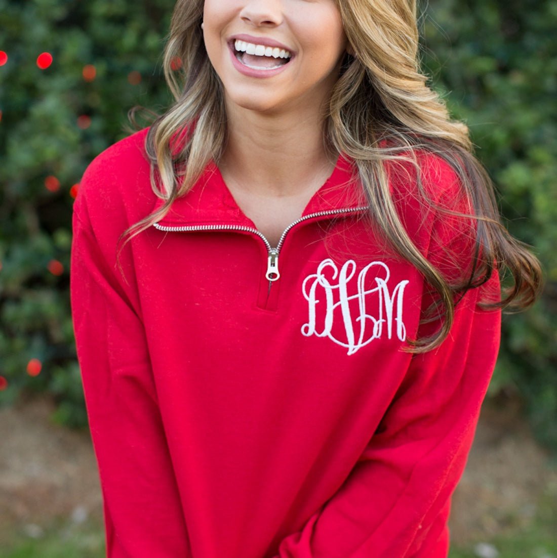 Monogrammed Quarter Zip Sweatshirt - United Monograms