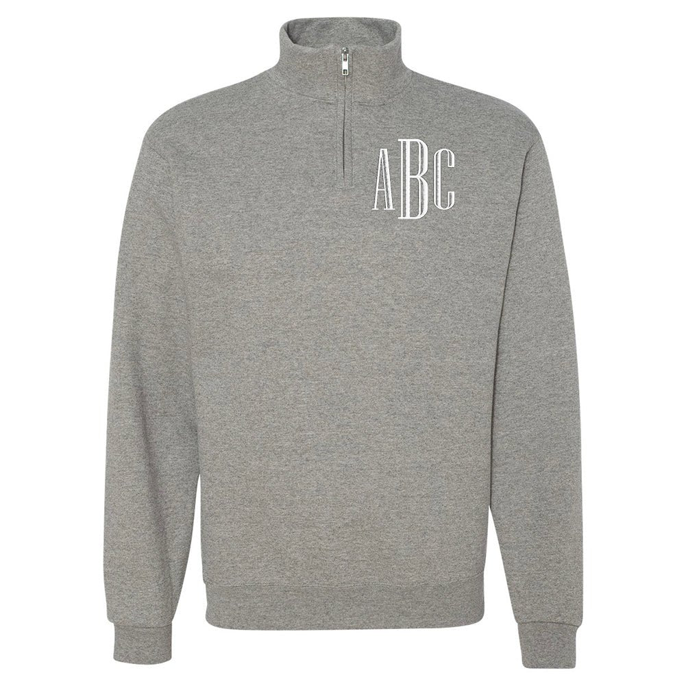 Monogrammed Quarter Zip Sweatshirt – United Monograms