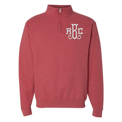 Monogrammed Quarter Zip Sweatshirt - United Monograms